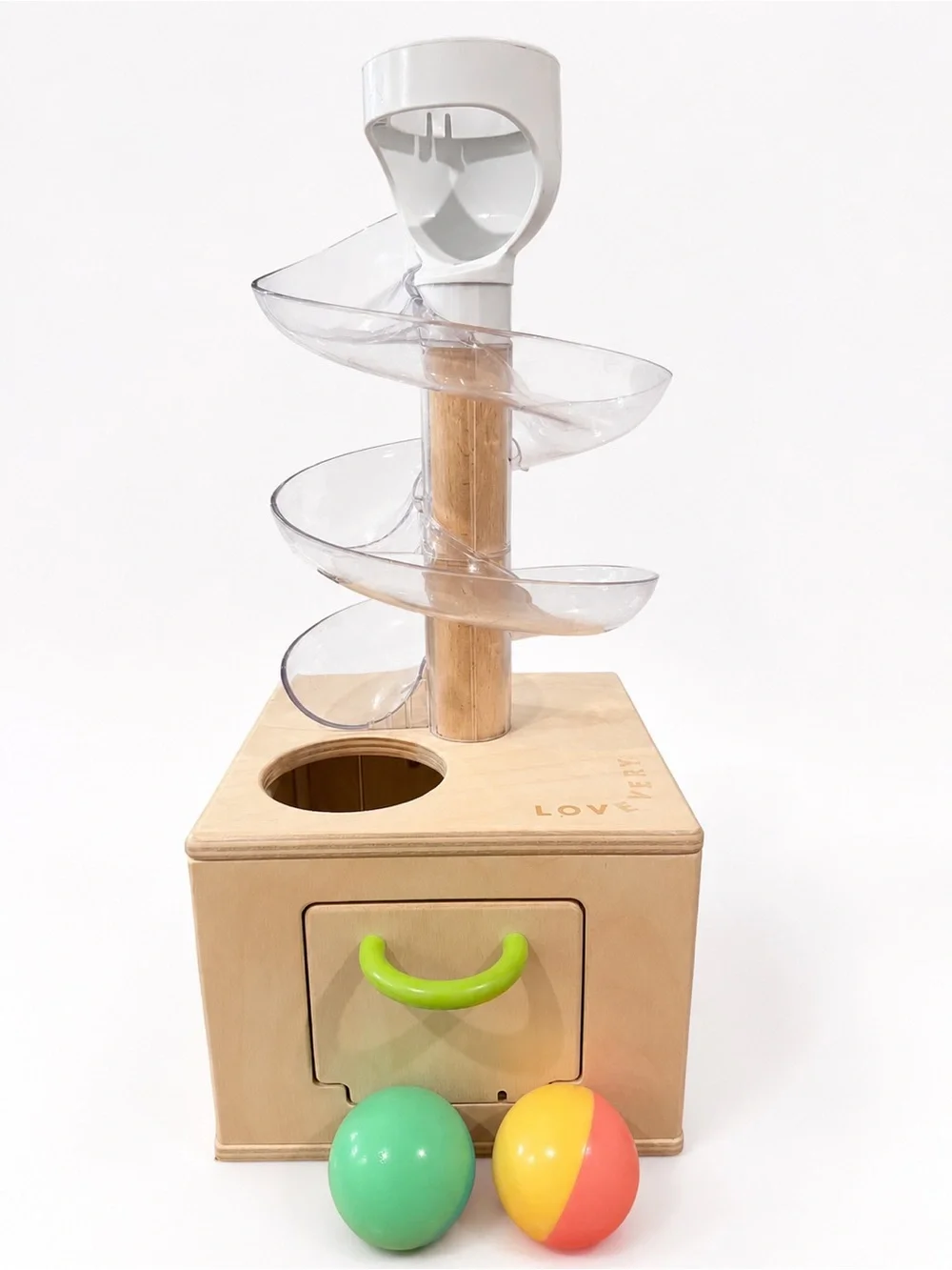 Lovevery Slide and Seek Spiral Ball Drop Tower
